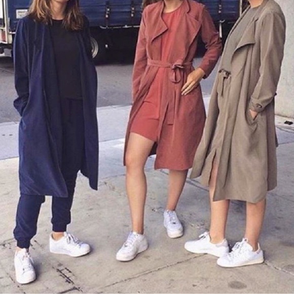 Vintage American Apparel Dylan Trench Coat Cocoa Bean - Picture 2 of 7